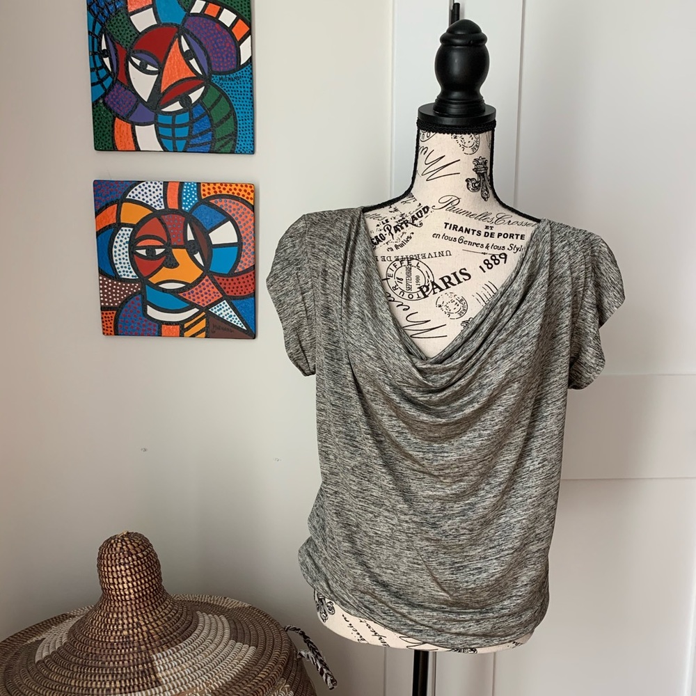 Soft Joie short sleeve cowl neck top